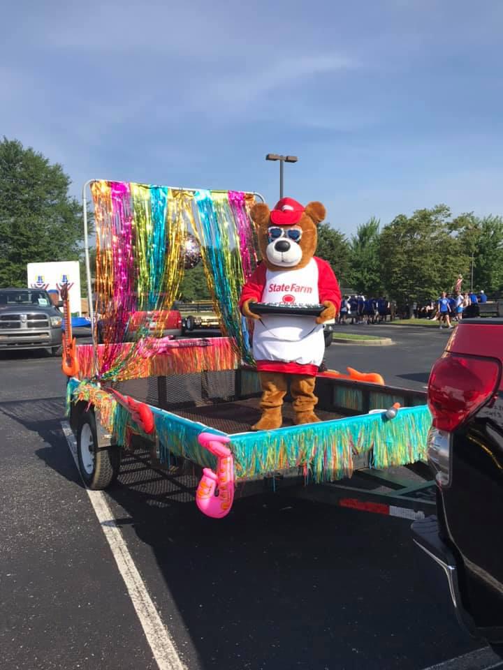 The Good Neighbear strolling down the parade and getting ready for some fun