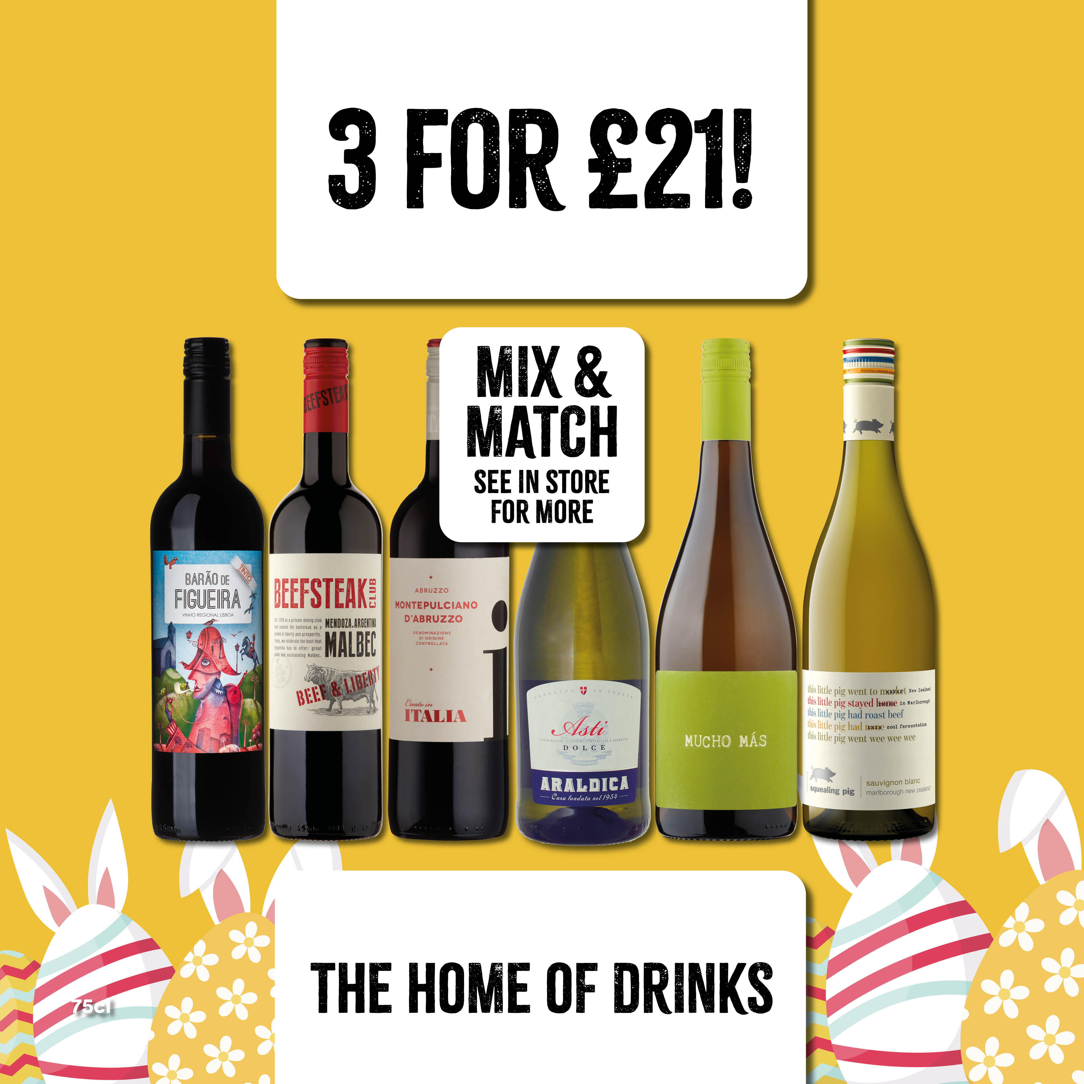 3 for £21 on selected wines Bargain Booze Select Convenience Fleetwood 01253 283780