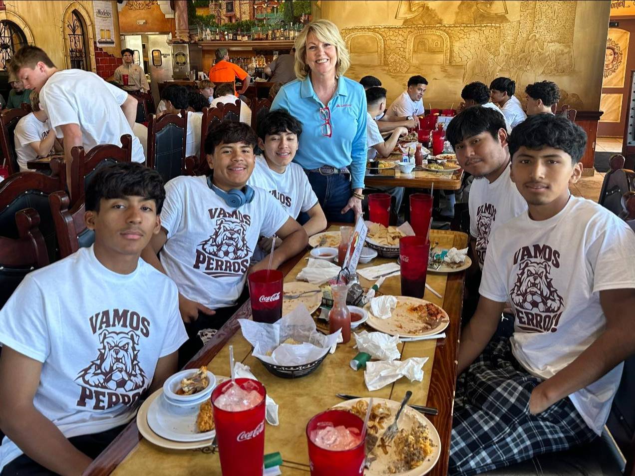 So proud of our New Albany High School Boys & Girl Soccer teams for making the State Finals!! We were so honored to provide lunch for the boy’s team today before they travel to Ridgeland. Vamos Perros!!!