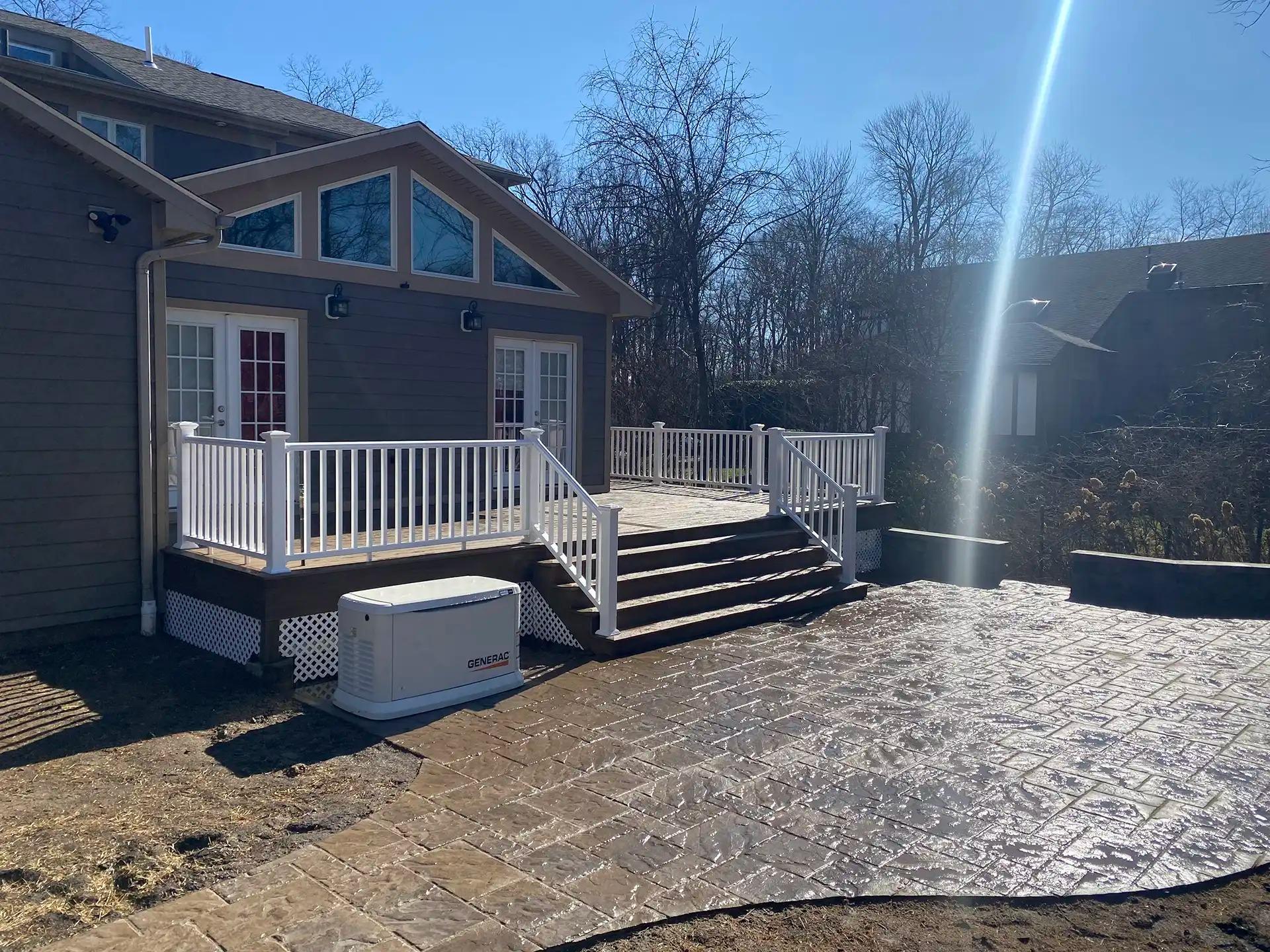 Custom deck and paver patio built by Decks by Murray