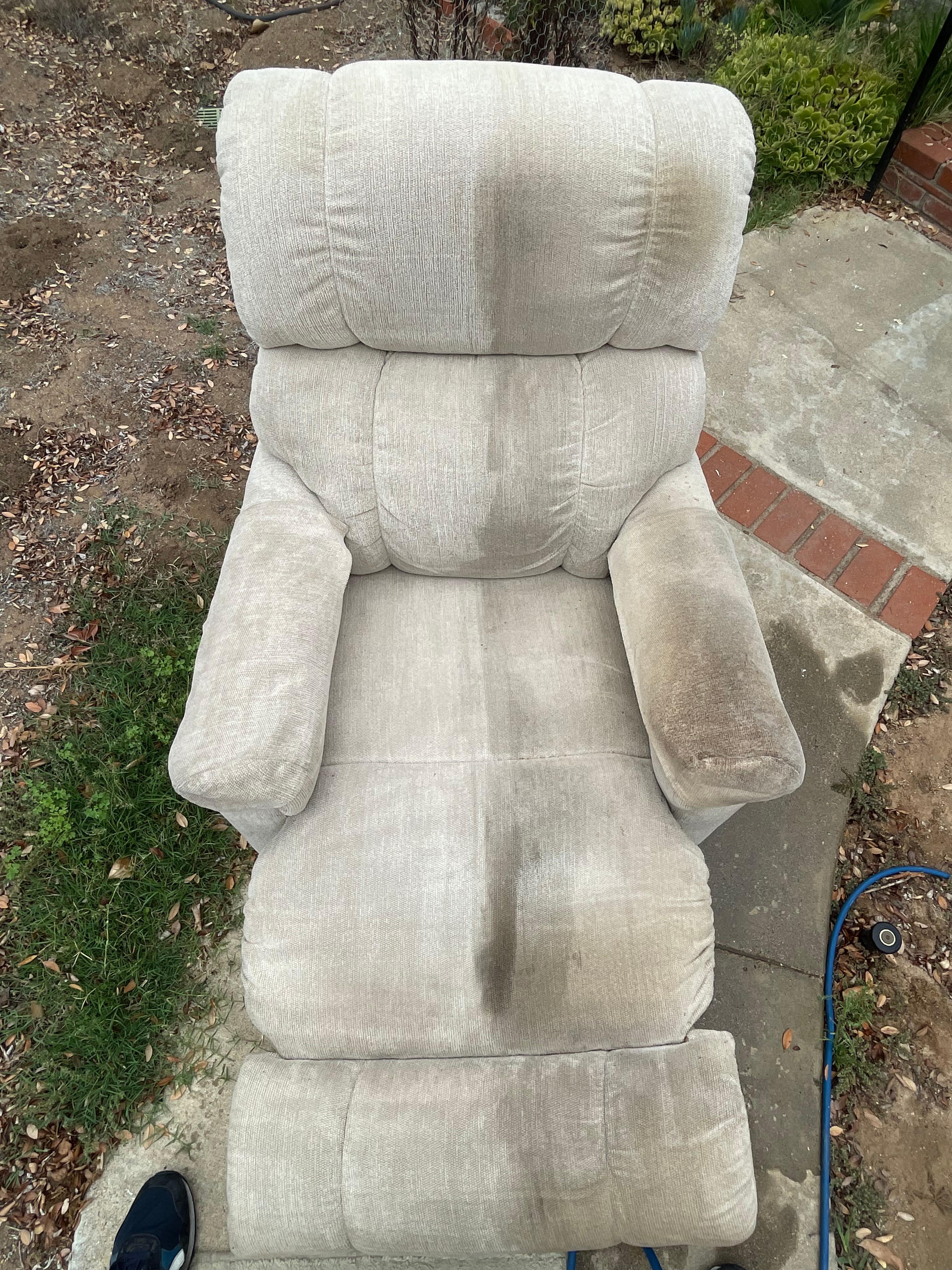 before and after upholstery cleaning in anderson White River Chem-Dry Muncie (765)217-4337
