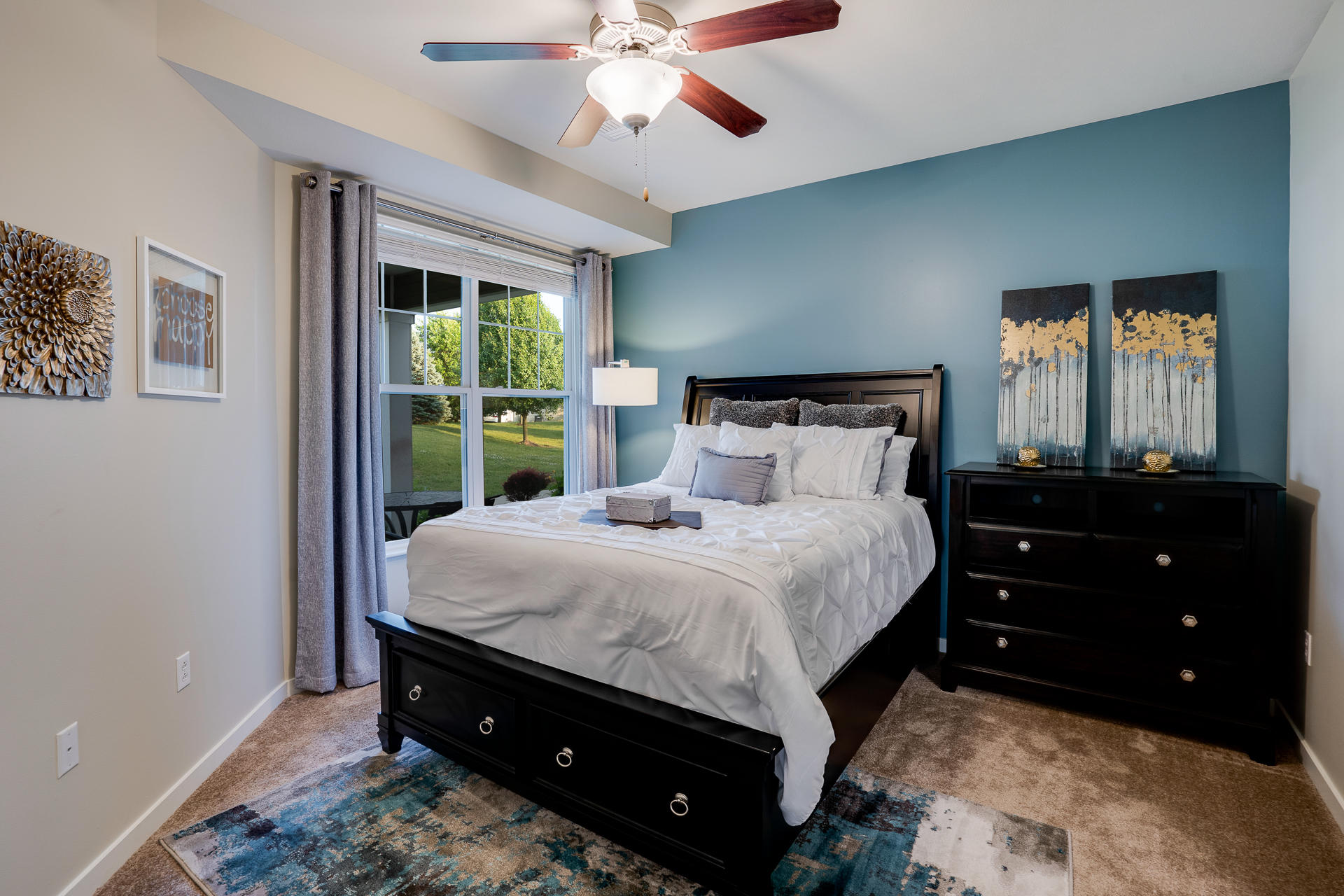 Bedroom With Large Windows