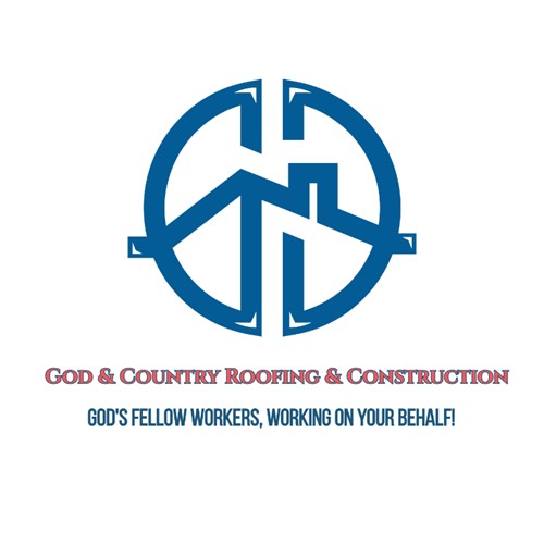 God & Country Roofing and Construction Logo