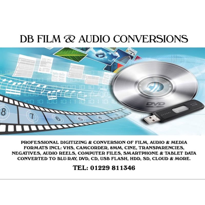 LOGO DB Film & Audio Conversions - Video Transfer Service. Barrow-In-Furness 01229 811346