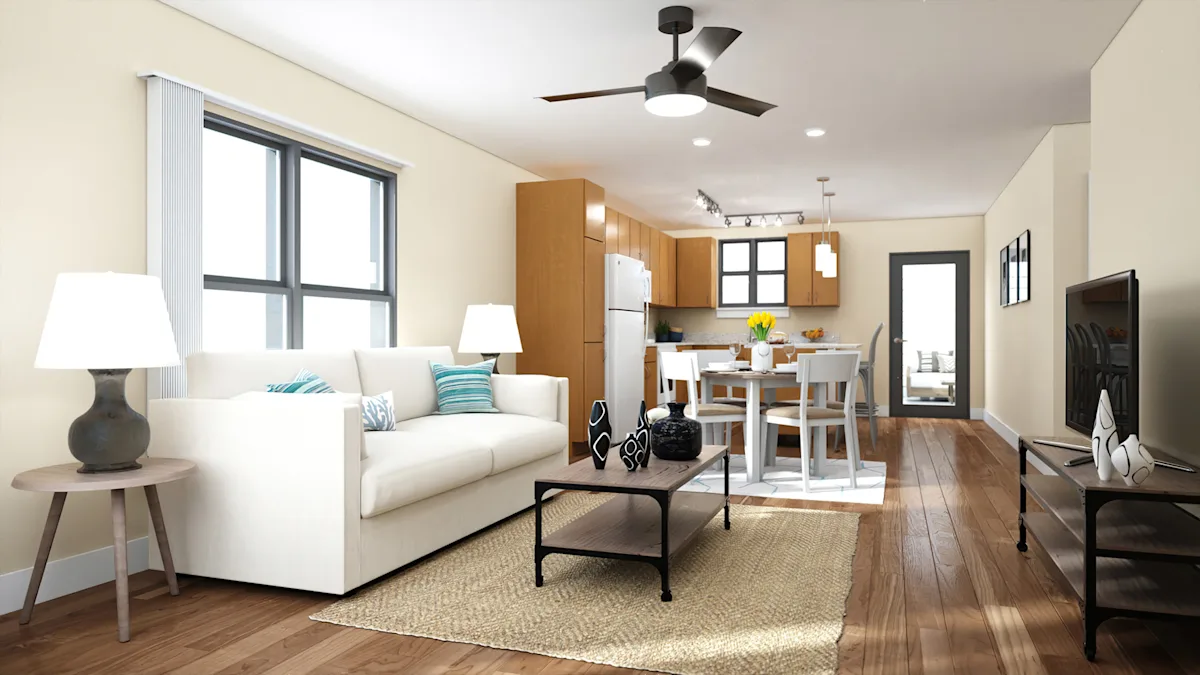 Living room with TV