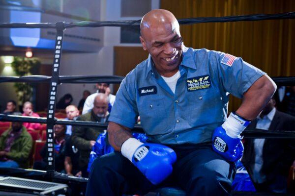 Video of Mike Tyson shooting Superbowl commercial for Michael & Son