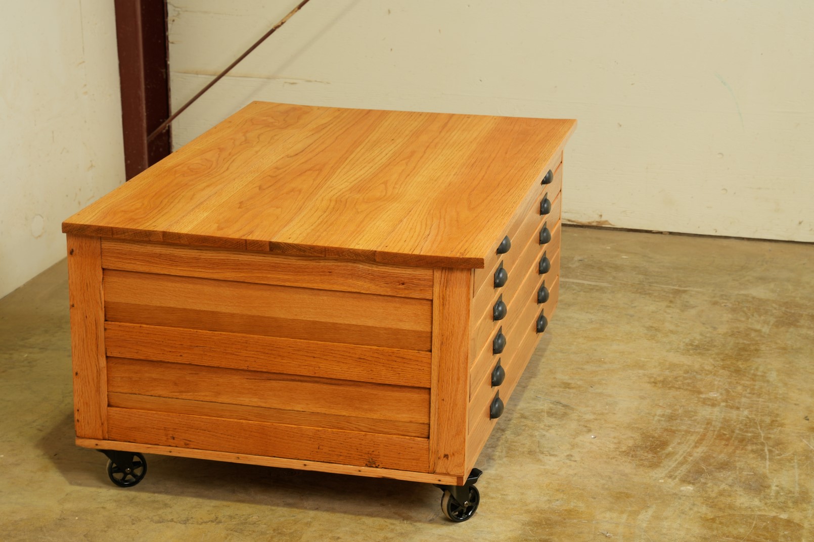 Vintage Cabinet Angled View After Restoration