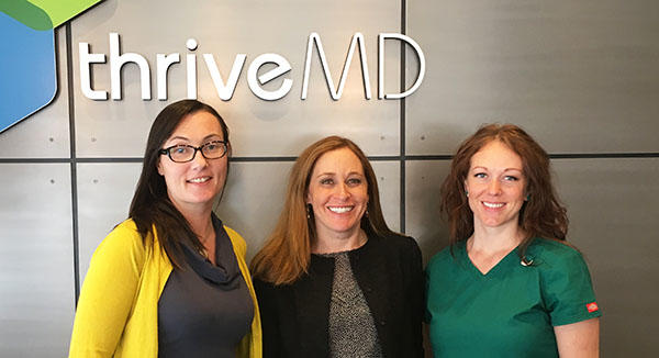 thriveMD office staff - front desk Alison, director of operations Debi, medical assistant Sue