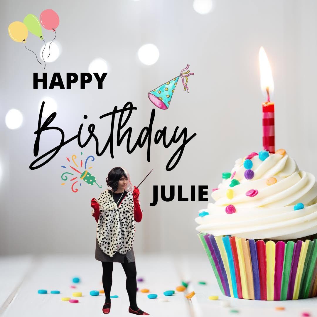 Throwing it back with Julie’s iconic Halloween costume! We hope you had the best birthday!