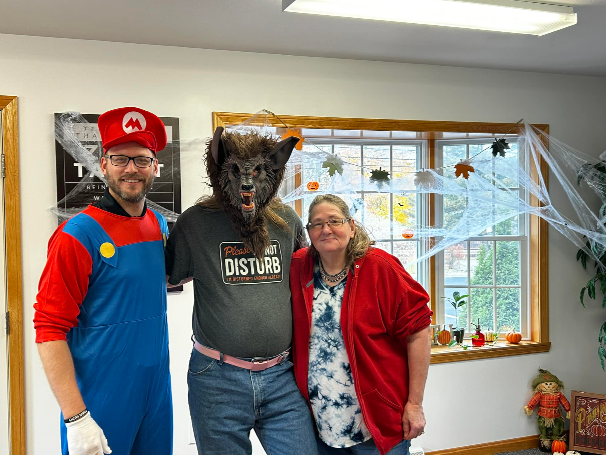 Didn’t save Peach from Bowser today but did protect our customers with Life Insurance! Thanks for being good sports and grabbing a photo!!