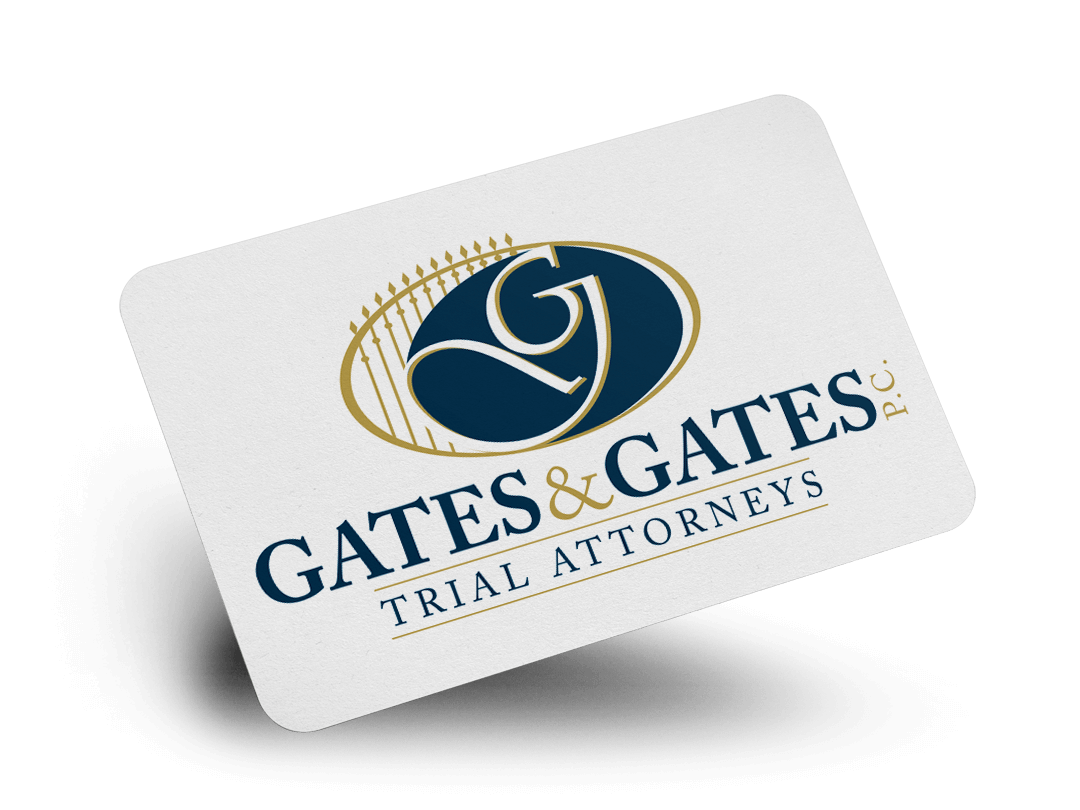 Gates & Gates P.C. Trial Attorneys Logo Design created by Why Not Advertising, LLC