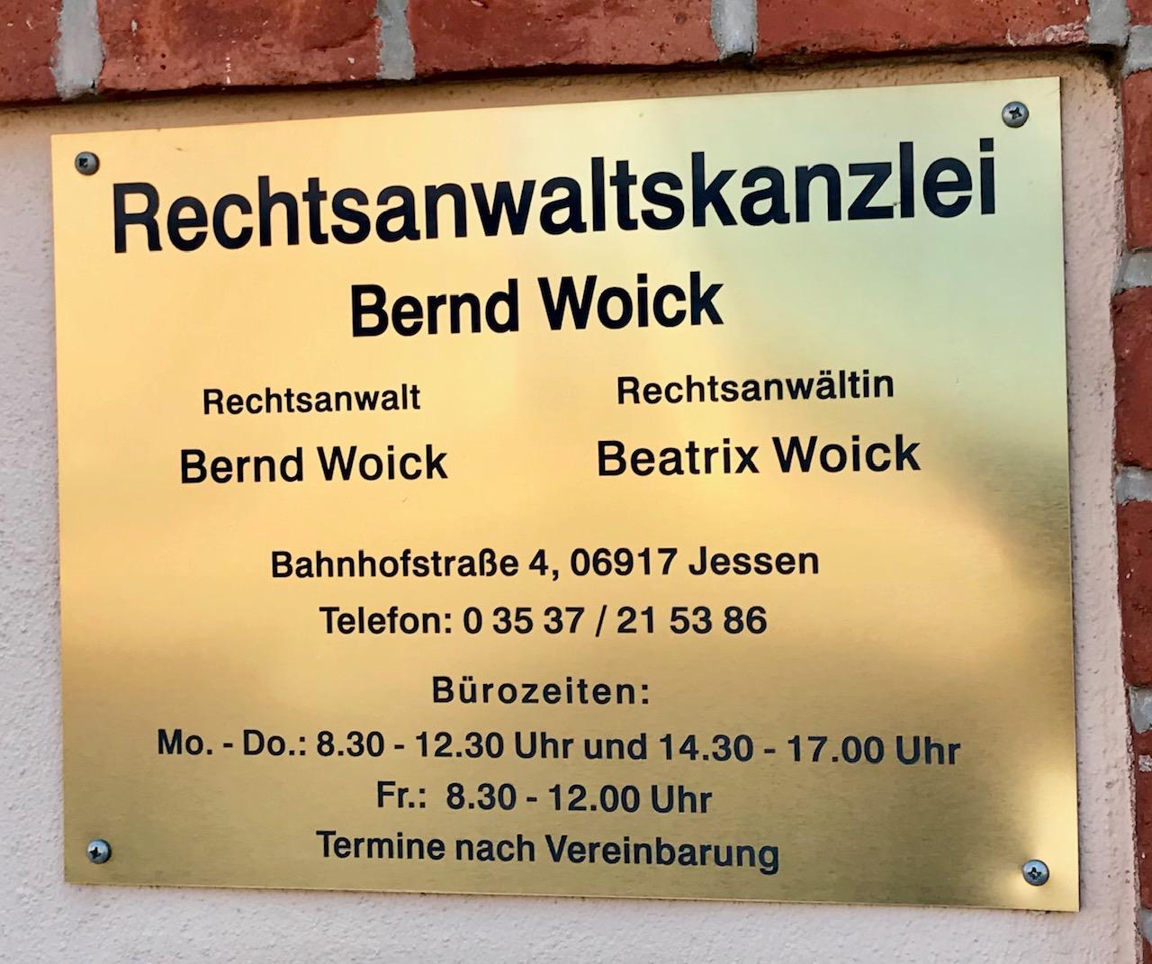 Logo Bernd Woick und Beatrix Baatz-Woick (angest. RAin) Rechtsanwaltskanzlei