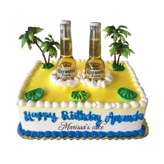The House of Marissa's Cake - Corona beer theme birthday cake