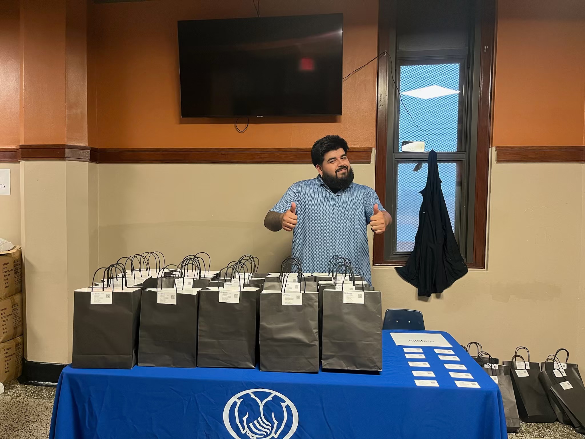 Our very own agent, Jonathan, returned to his old middle school, Taft Middle School, to hand out sch 