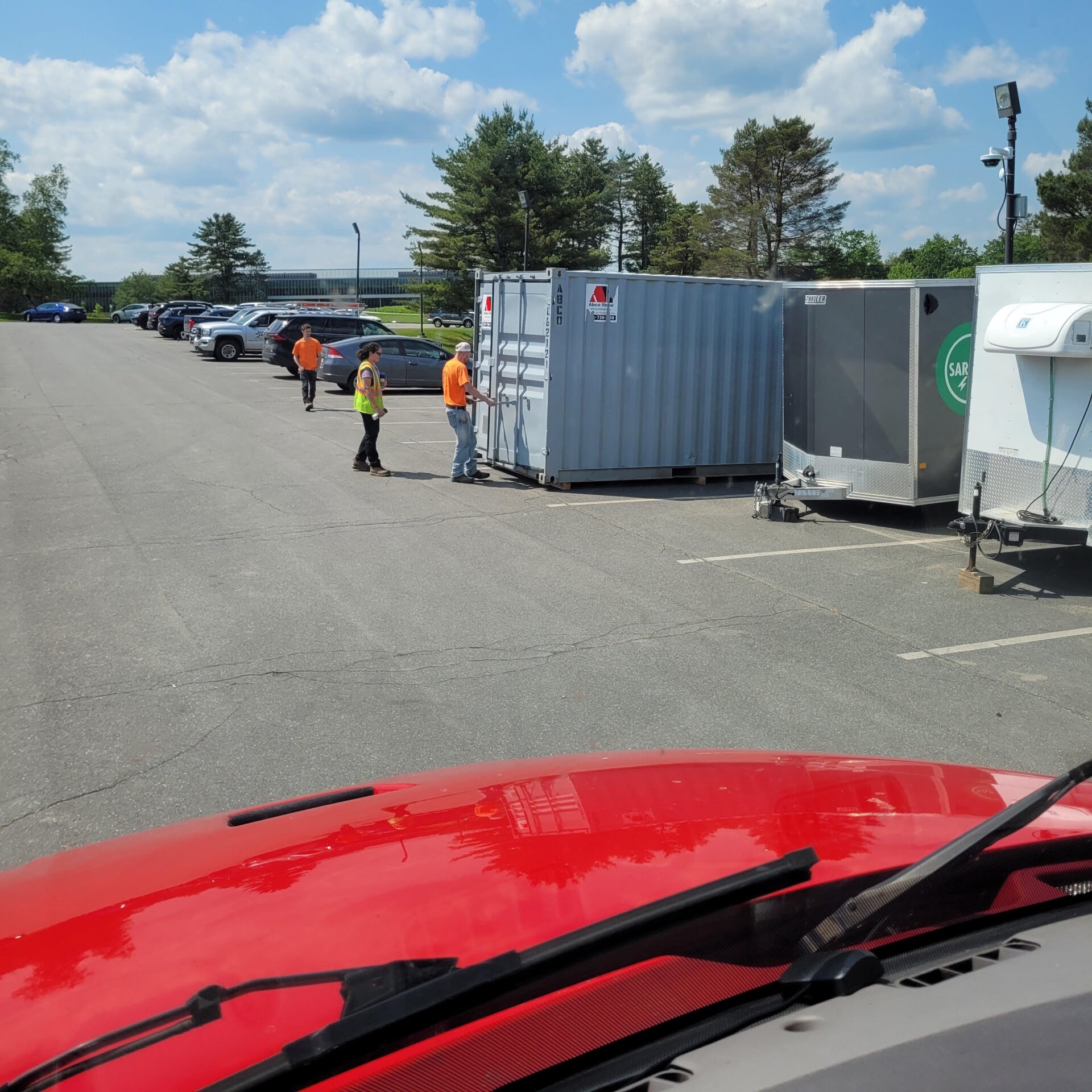 Abco Rental & Storage, Inc delivered a 20 ft storage container rental to ROBERTS PARKING LOT in WATE 