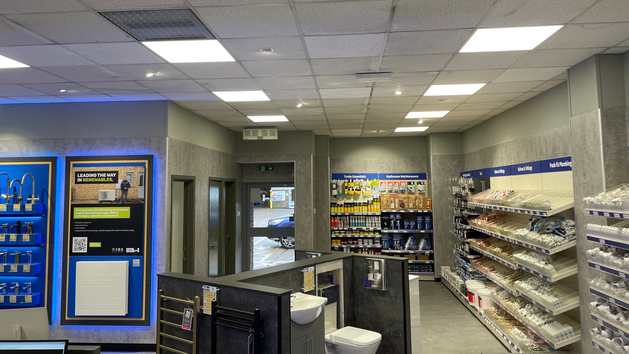 Inside Plumb Centre in High Wycombe