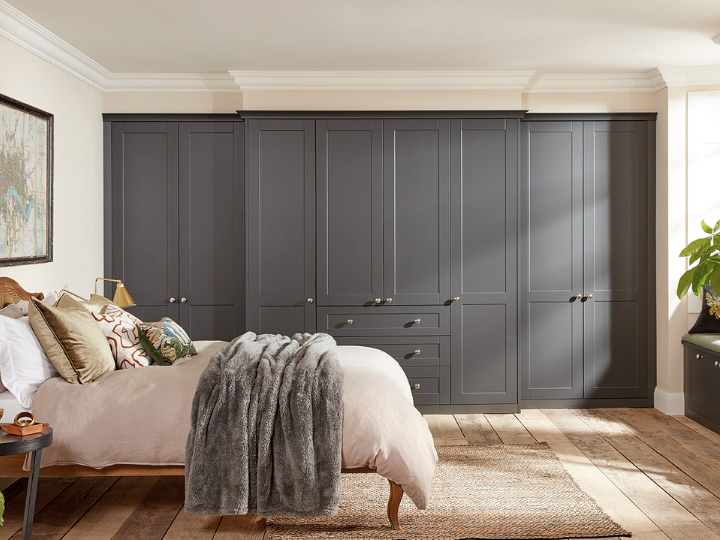 Shaker Fitted Wardrobes in Graphite Sharps Fitted Furniture Waterlooville Waterlooville 02392 253844