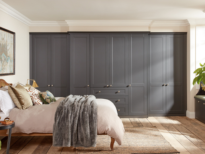 Shaker Fitted Wardrobes in Graphite Sharps Fitted Furniture Exeter Exeter 01392 433065