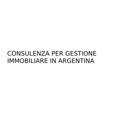 Consulenza per Gestione Immobiliare in Argentina Logo