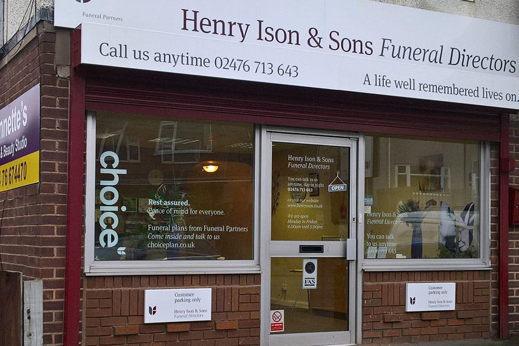 Henry Ison & Sons Funeral Directors Allesley Old Rd Henry Ison & Sons Funeral Directors  and Memorial Masonry Specialist Coventry 02475 263665