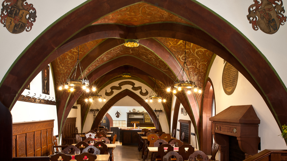 Schlenkerla, die historische Rauchbierbrauerei, Dominikanerstraße 6 in Bamberg