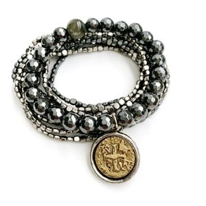 Bracelet Coin Stack Statement by Erin Gray