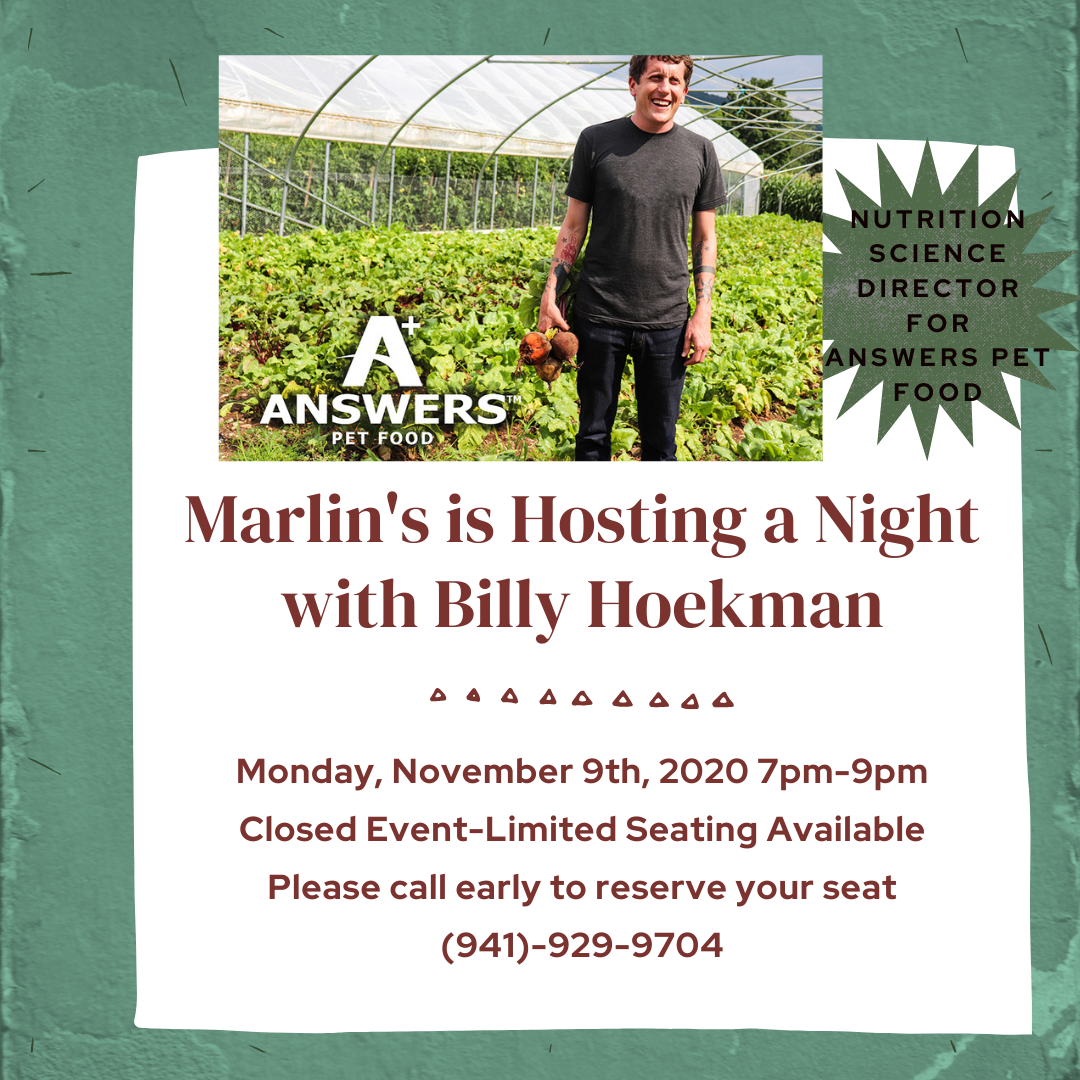 Marlin's Is Hosting A Night With Billy Hoekman Marlin's Raw Superfood