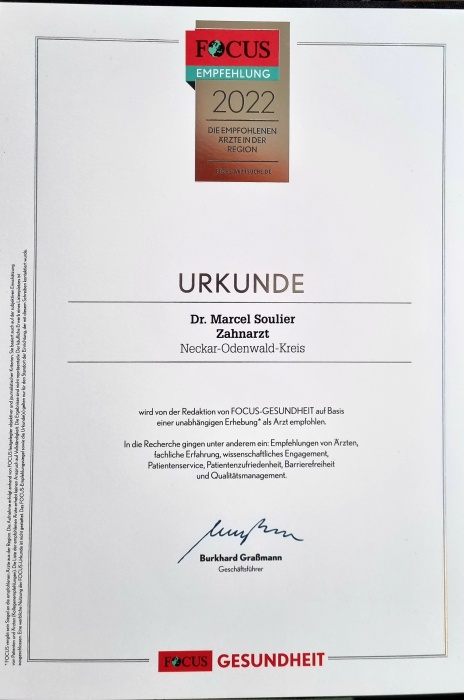 Dr. med. dent. Marcel Soulier, Knopfweg 1/1 in Mosbach