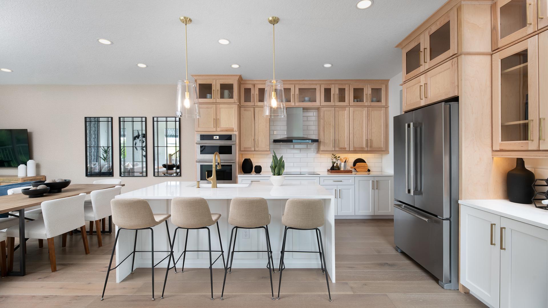 Gourmet kitchens seamlessly connected to main living areas, ideal for entertaining 