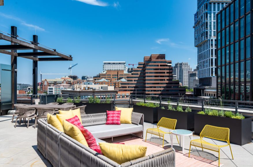 Our rooftop retreat delights in city views