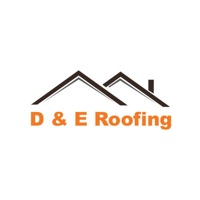 D & E Roofing Logo