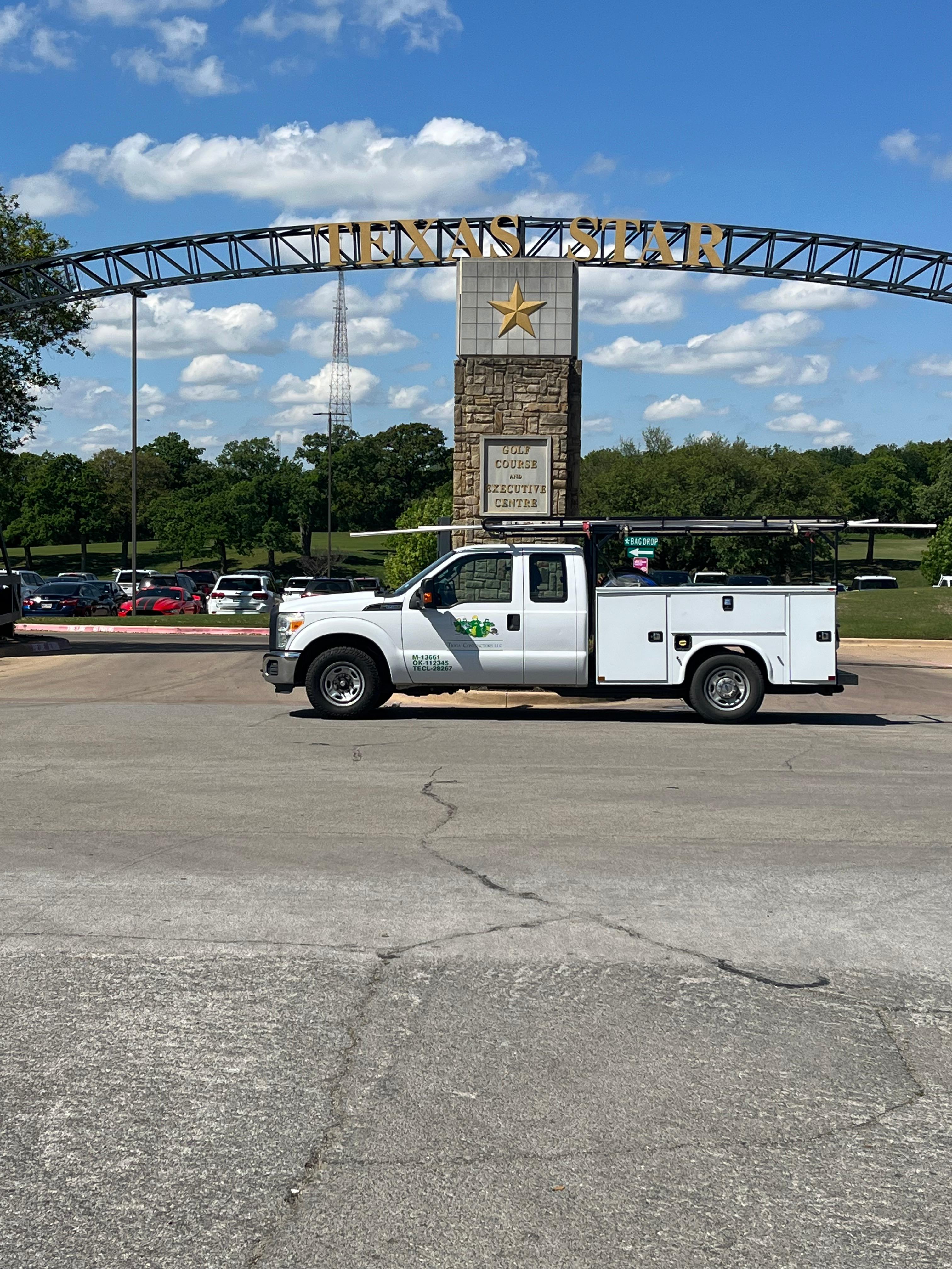 A Tioga service truck at Texas Star in Euless Texas.