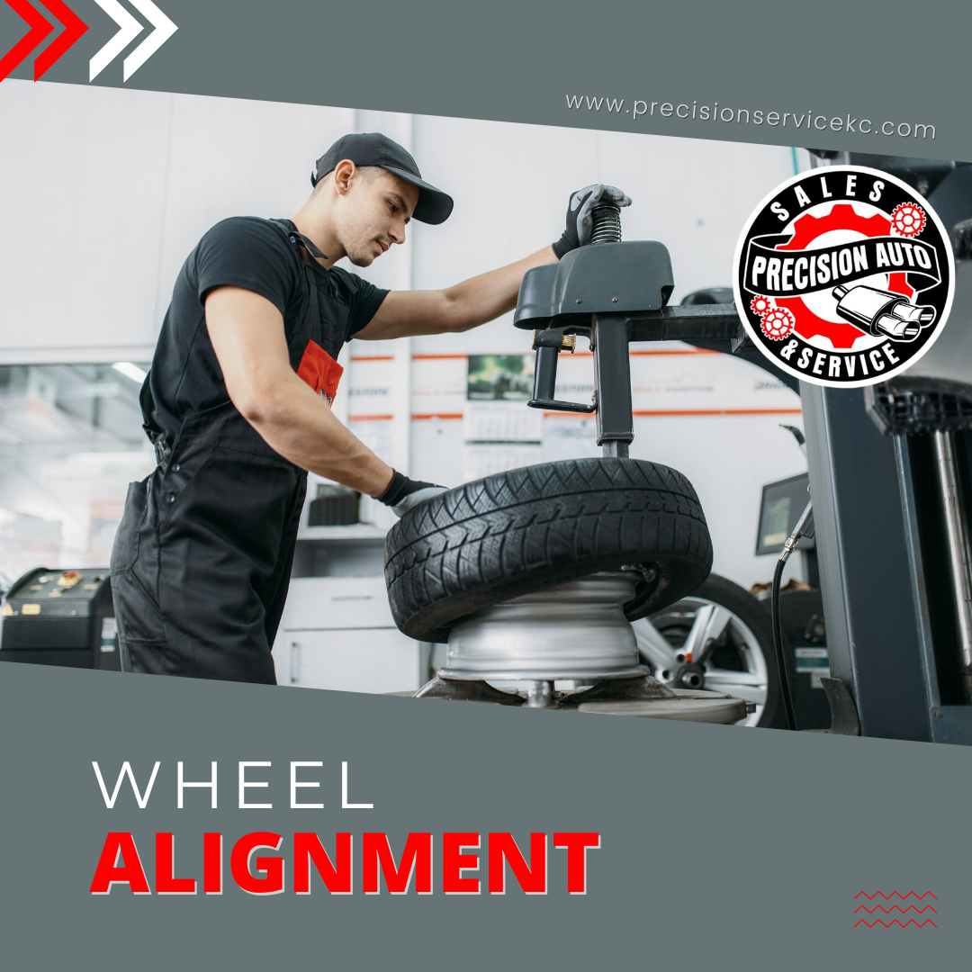 Tires & Wheels
Precision Tire Repair Services in Kansas City: Expert Care for Every Vehicle.
Precision Auto Sales & Service: Delivering Expert Wheel Alignment in Kansas City, MO. Our company’s commitment to affordability and reliability means you get premium service without straining your budget. The next time your vehicle requires wheel alignment in Kansas City, Missouri, remember that Precision Auto Sales & Service is your trusted partner for delivering quality and excellence.
So, whether it’s a routine check-up, urgent brake repair, or dominating the market on wheel alignment in Kansas City – trust the leading name in auto maintenance, Precision Auto Sales & Service.