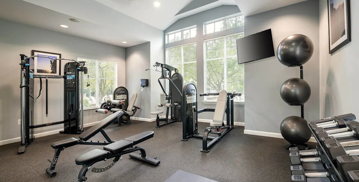 A look inside of the Fitness Center at Masons Keepe