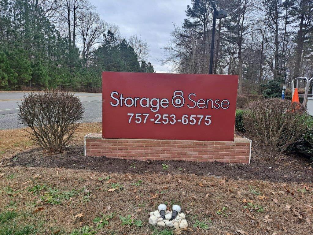 Signage at Storage Sense in Williamsburg, VA