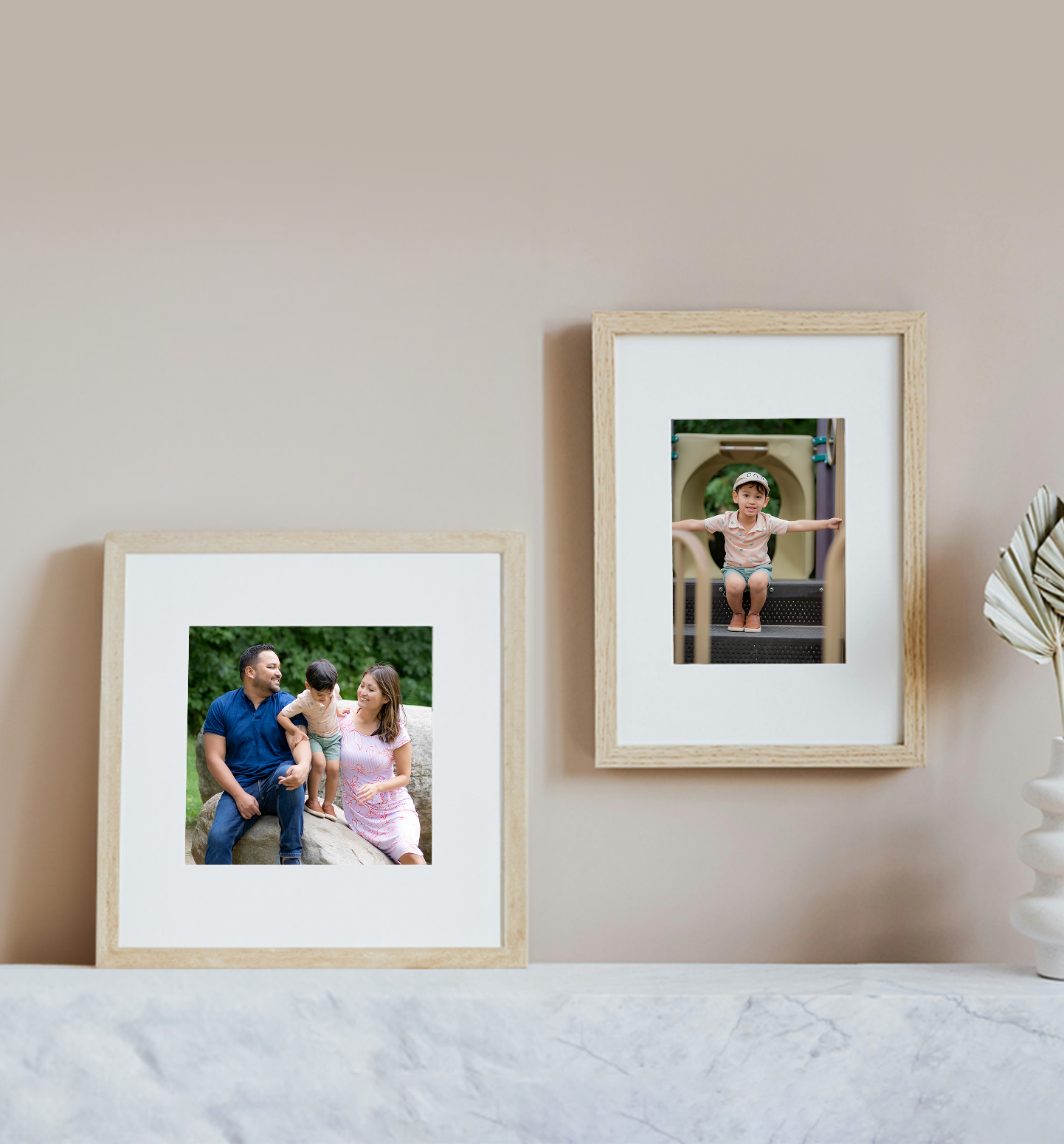 family photos in portrait