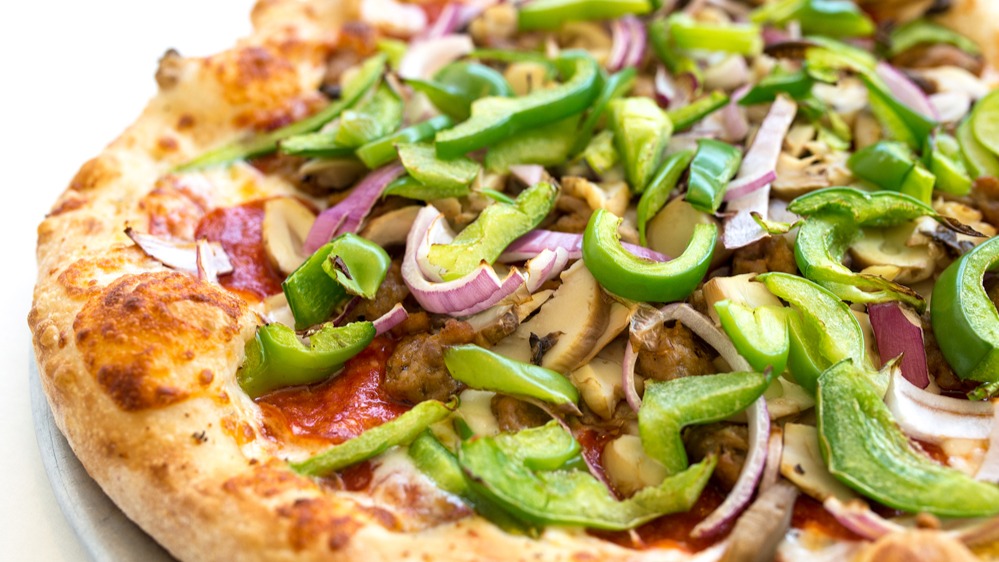 Supreme Pizza with all the veggies! Ask about our vegetarian Pizza options!