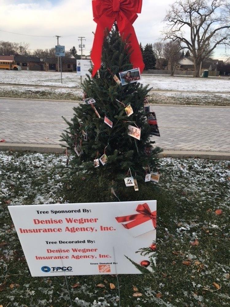 Stop and visit the Downtown Tinley Train Station on Oak Park Ave. To check out the Denise Wegner Insurance Agency Christmas tree that Denise sponsored through Tinley Park Chamber.