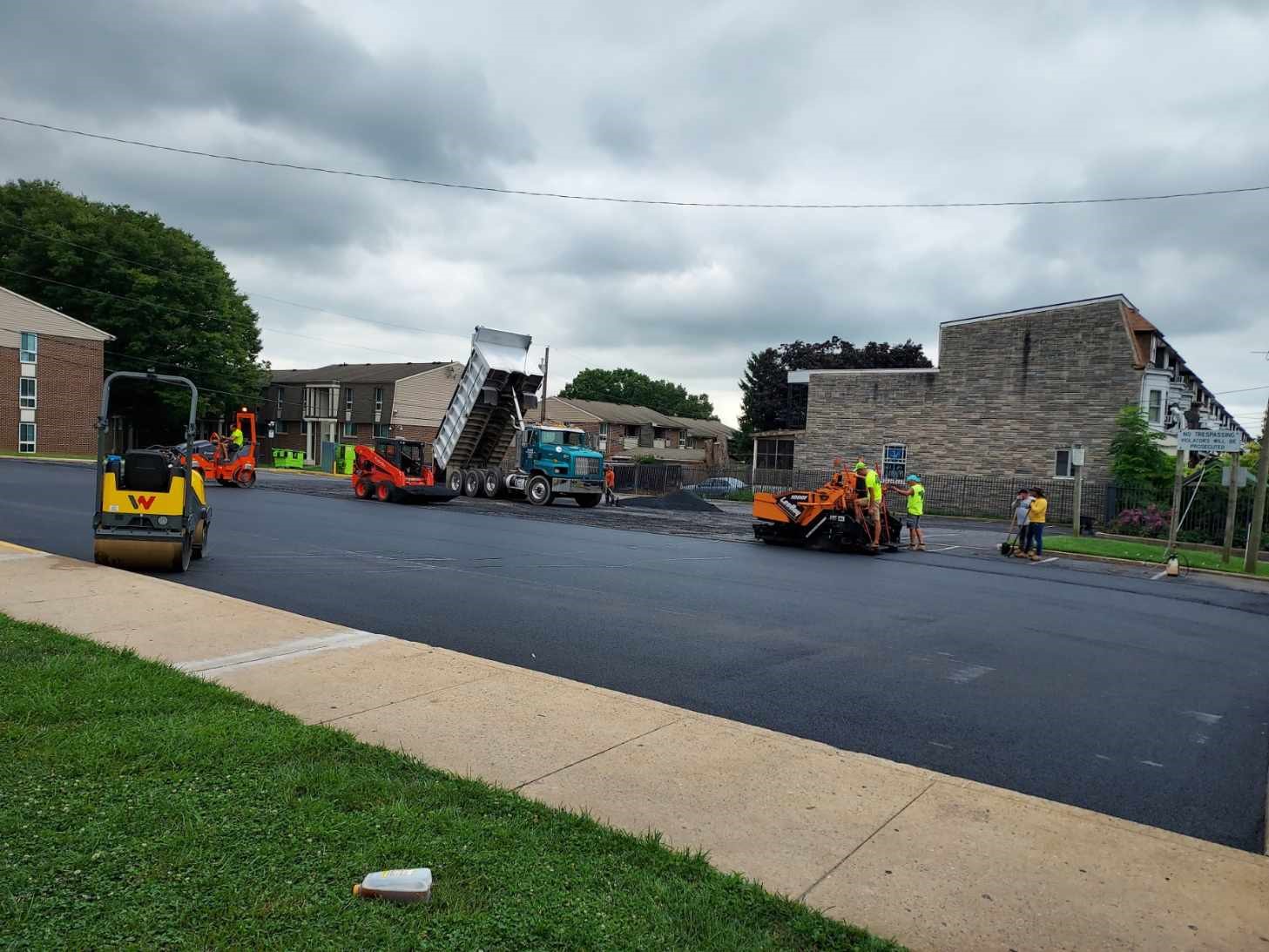 Parking lot leveled and paved in Lancaster, Pennsylvania