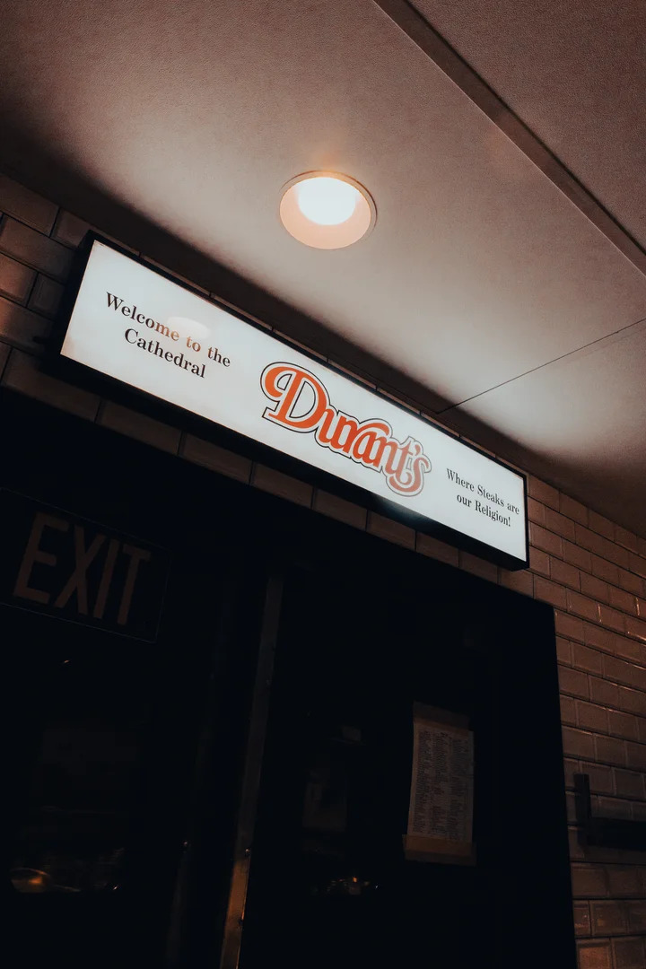 Durant's welcome sign