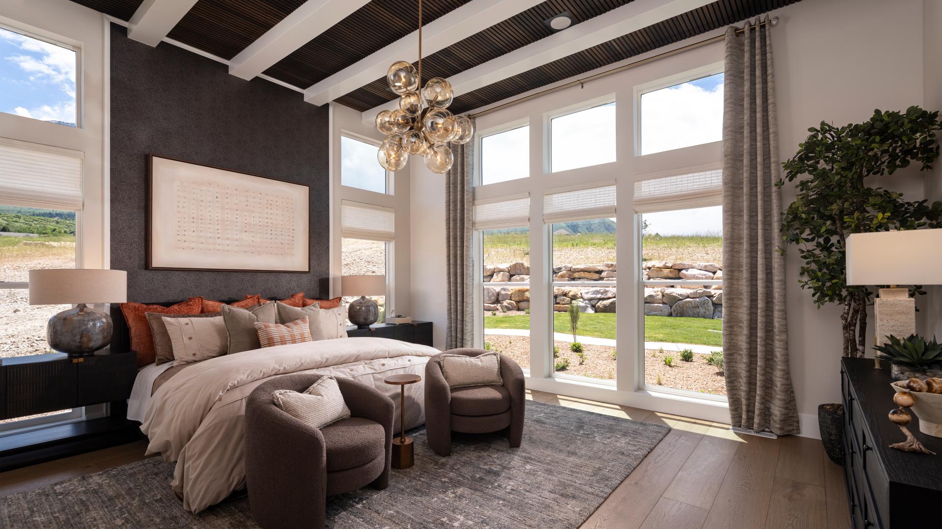 Gorgeous primary suites with oversized windows