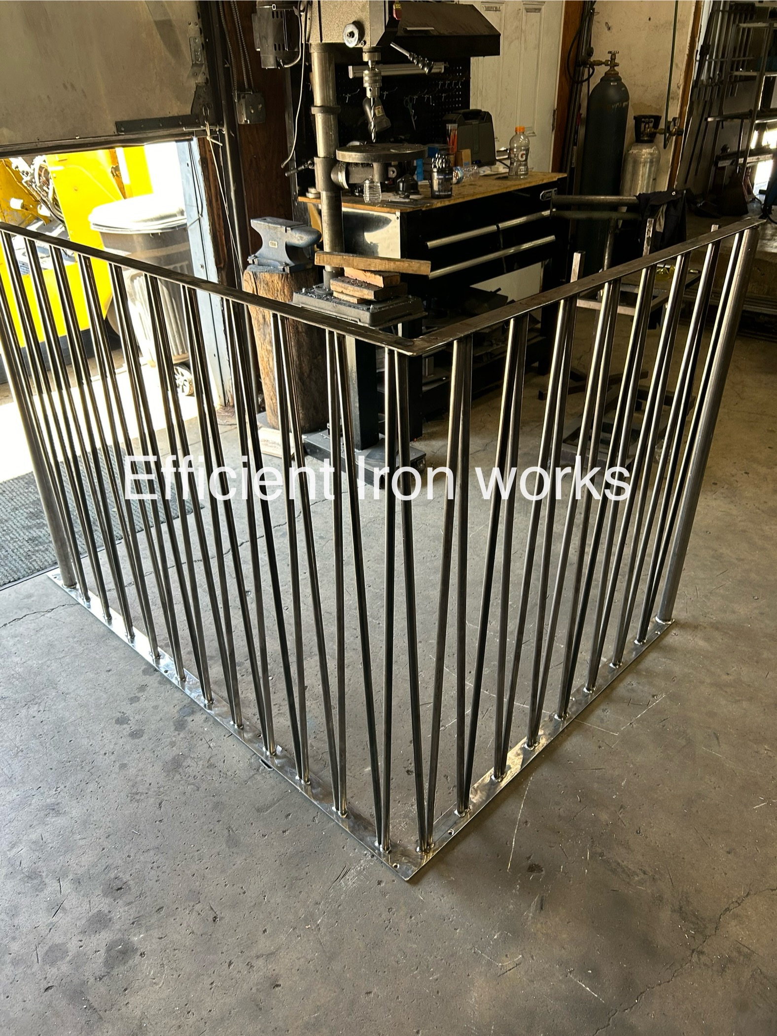Railing that has not yet been installed