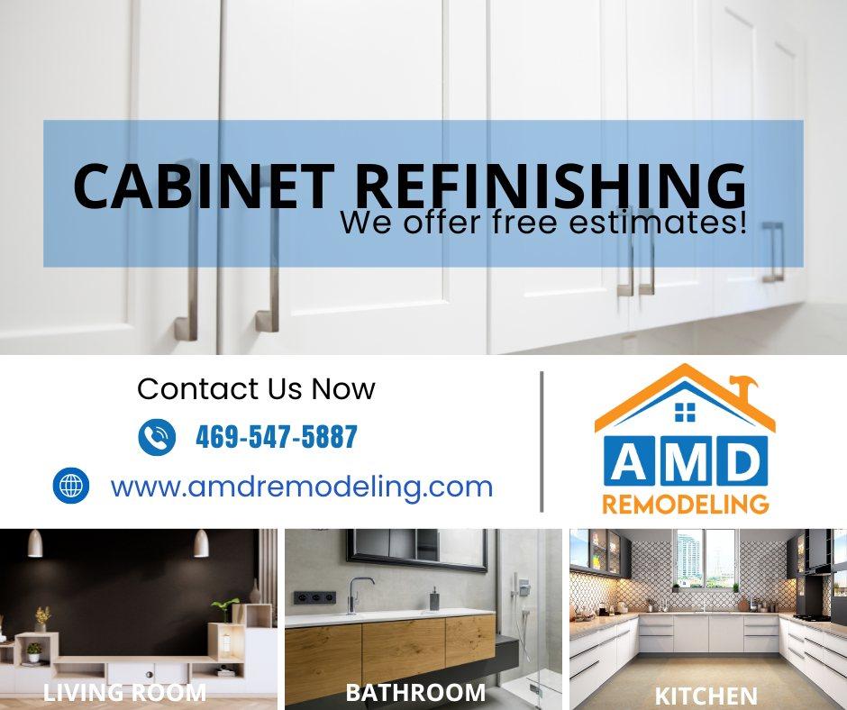 Cabinet Refinishing. We offer free estimates!