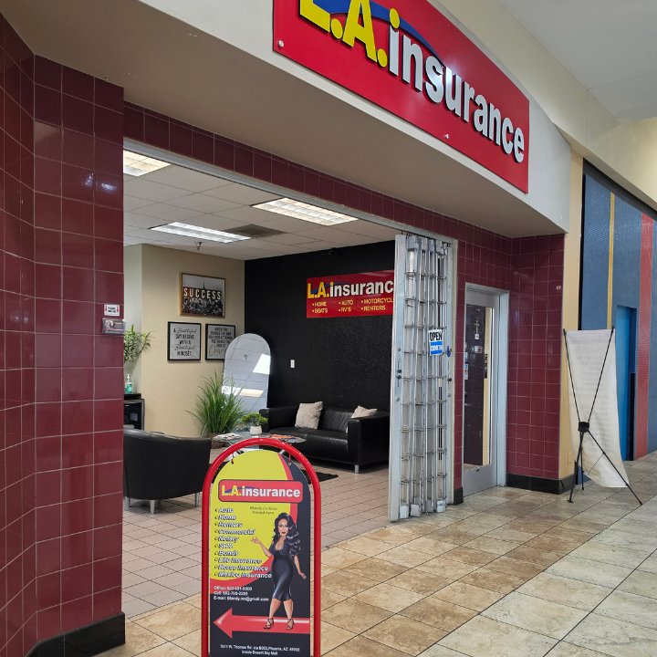Exterior of the L.A. Insurance Agency located at 7611 West Thomas Rd. in AZ