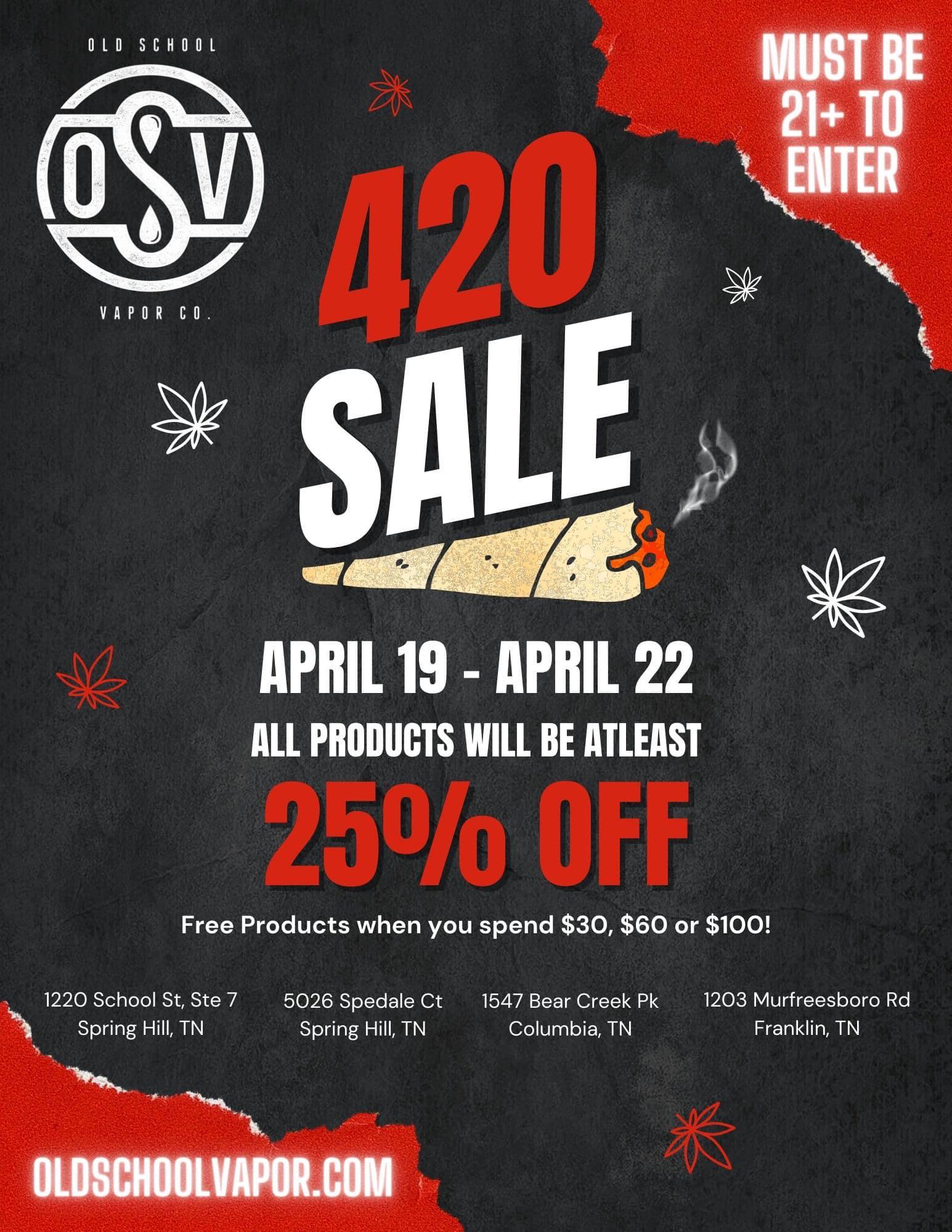 Come in for our 4/20 sale!