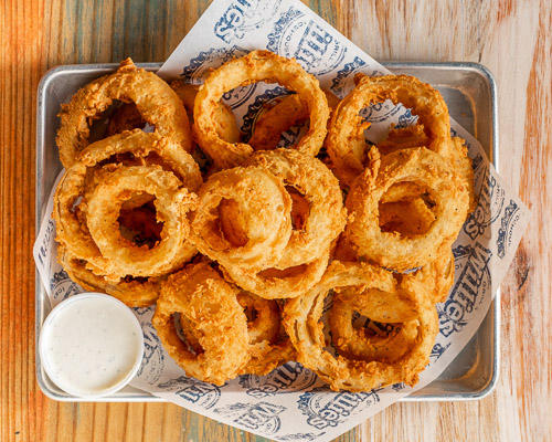 Hand Breaded Onion Rings Willie's Grill & Icehouse San Antonio (210)698-5337