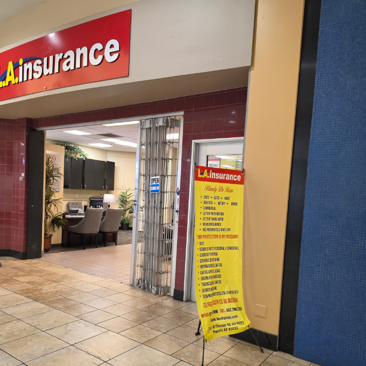 Exterior of the L.A. Insurance Agency located at 7611 West Thomas Rd. in AZ