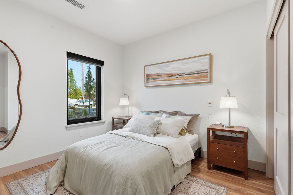 Well-appointed bedroom for all-new assisted living facility in Spokane Valley 