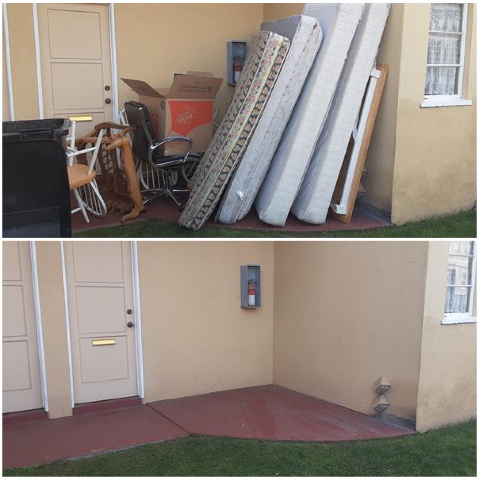Before and after from an apartment cleanout. We helped the customer with their remaining apartment items and made it easy for them to move. Junk King is here to help you with your next transition! Check out our website today for your next junk hauling job. https://www.junk-king.com/san-diego-downtown