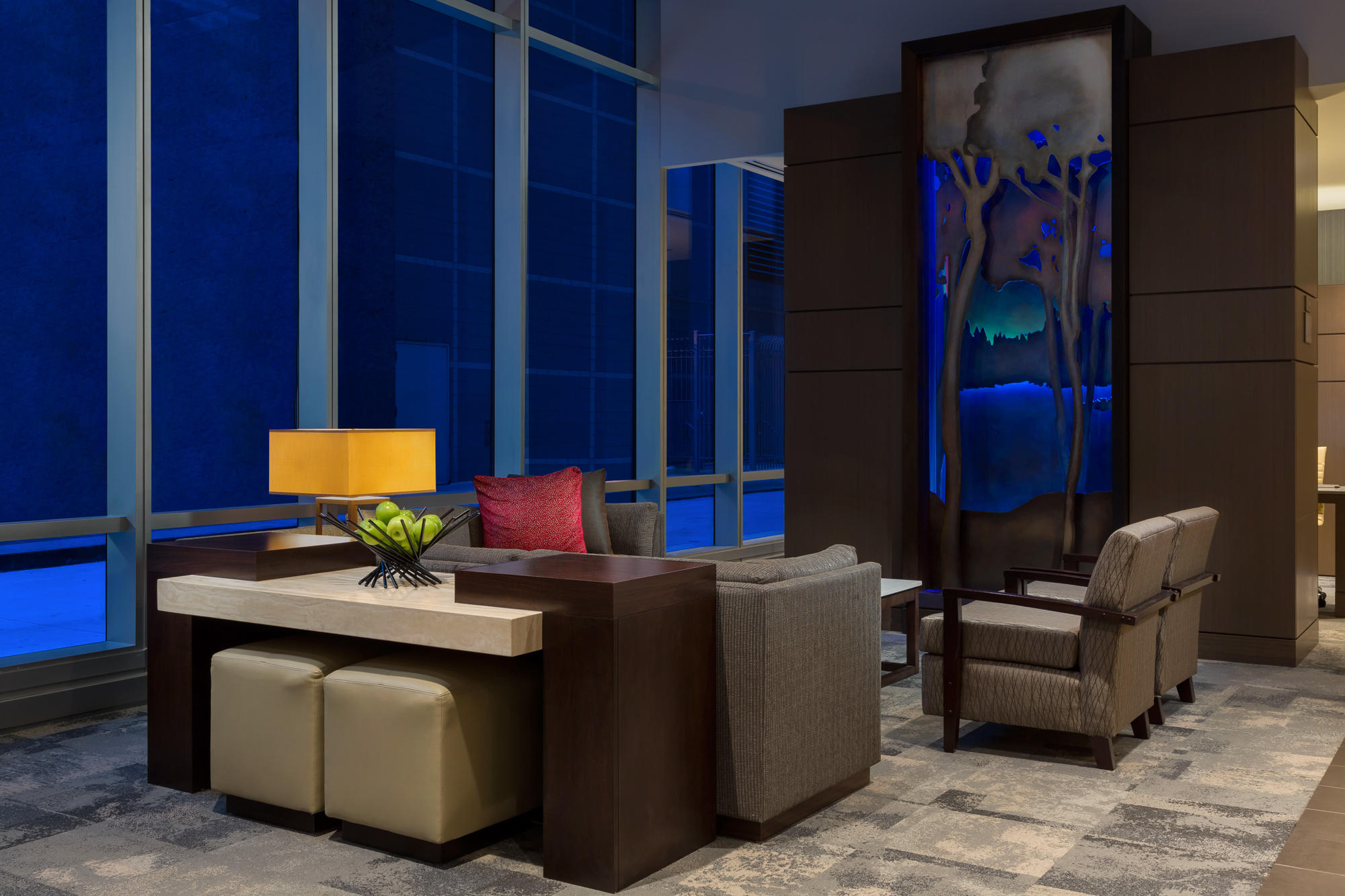 Relax in the stylish lobby at the Hyatt Place Chicago/Downtown-The Loop.